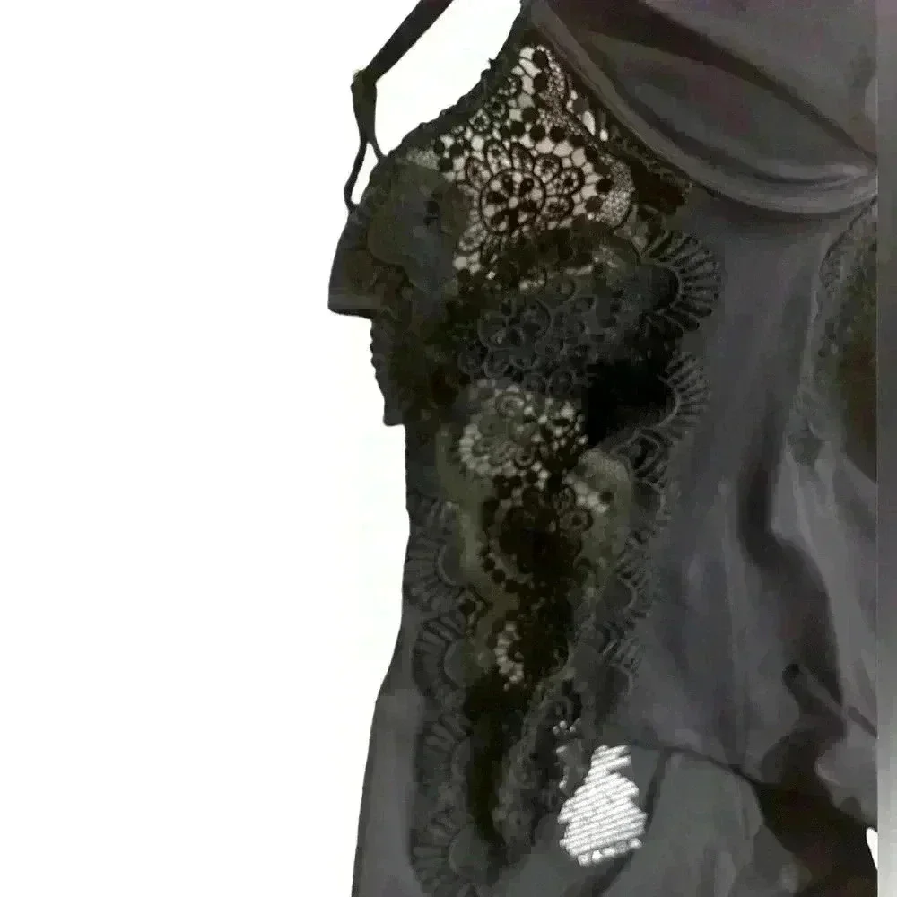 A. CHE Lace Black One Piece Swimsuit Women’s Size 6 - Picture 6 of 8